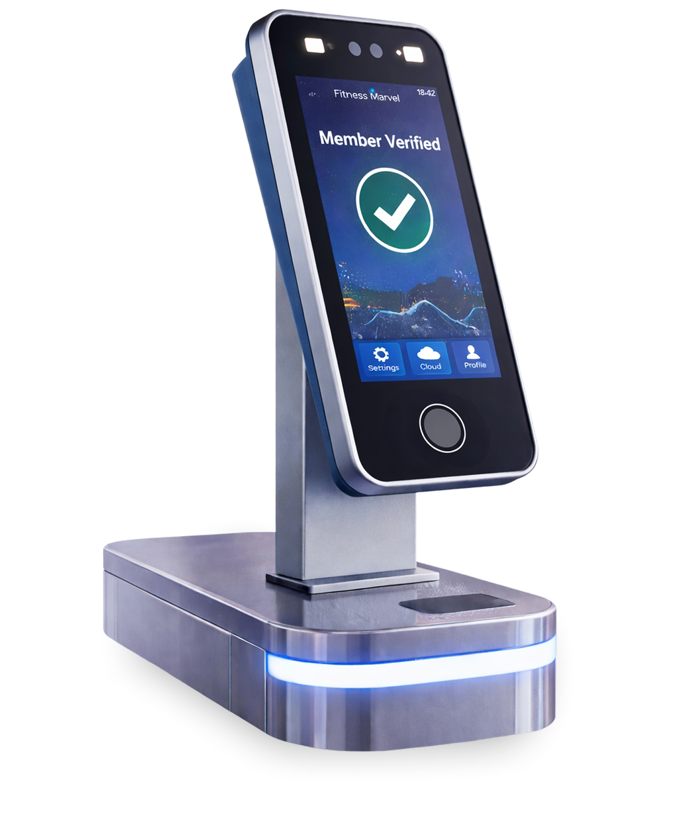 Fitness Marvel AI face, fingerprint, and RFID attendance device